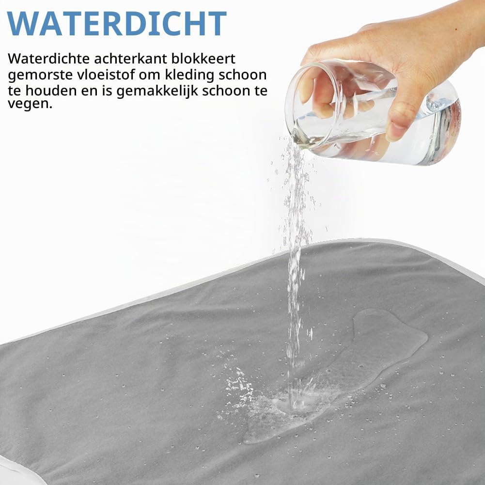 Detalle 1 de Aolso slabbetjes voor volwassenen, 2-pack van badstof, 72 × 44 cm