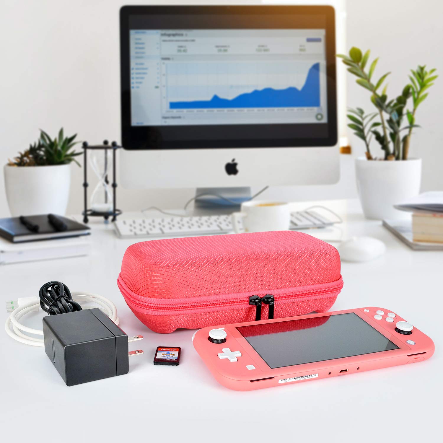 Thumbnail 6 de daydayup BT-CASE Switch Lite Carrying Case, Red Hard Shell, 20 Game Slots