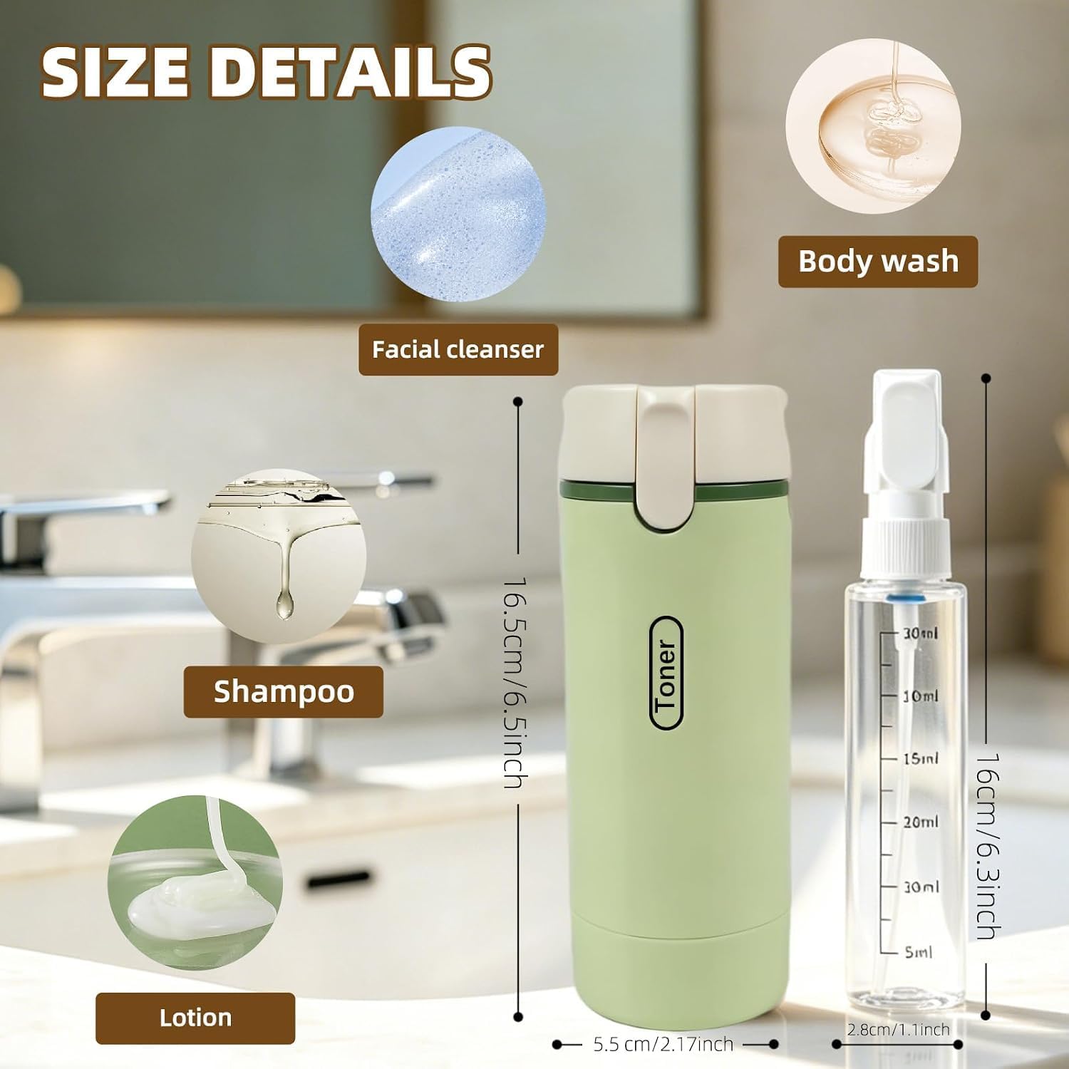 Detalle de Travel Dispenser Bottle Set 30 mL