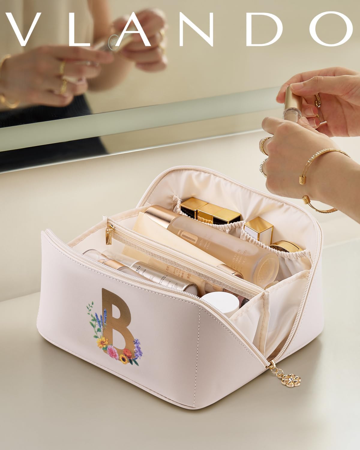 Detalle 2 de VLANDO Makeup Bag, PU Leather