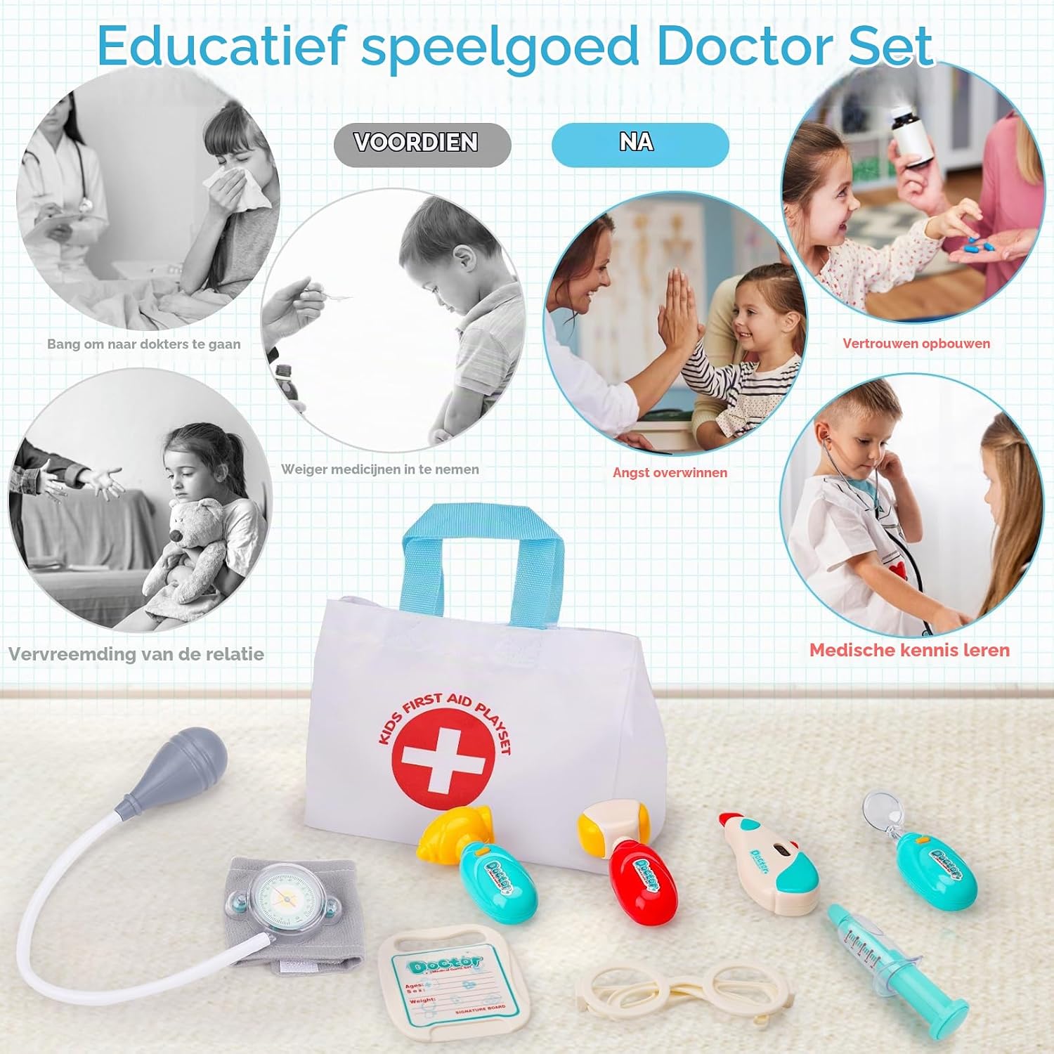 Thumbnail 6 de Lypsochaat 660-80 dokterskoffer voor kinderen met stethoscoop en thermometer