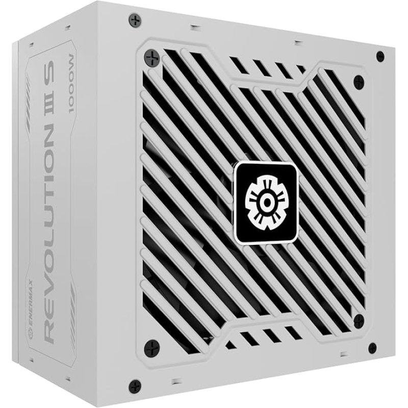 Detalle de Enermax Revolution III S 1000W: fuente de alimentación 80+ Platinum ATX 3.1, modular y de bajo ruido