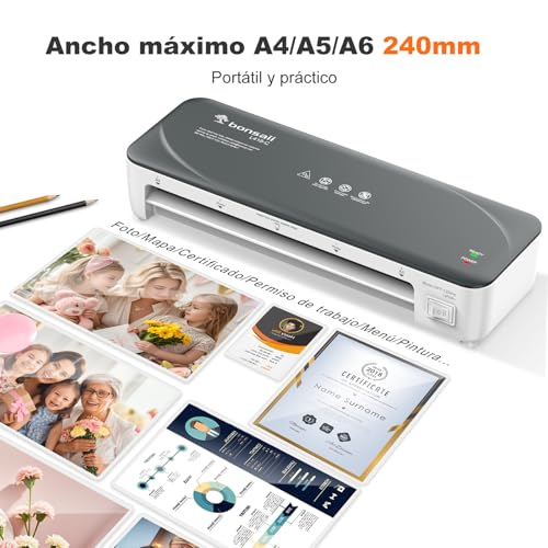 Thumbnail 4 de Bonsaii Laminadora A4 Blanca L418-C con tecnología anti-atascos (80-125 micras)