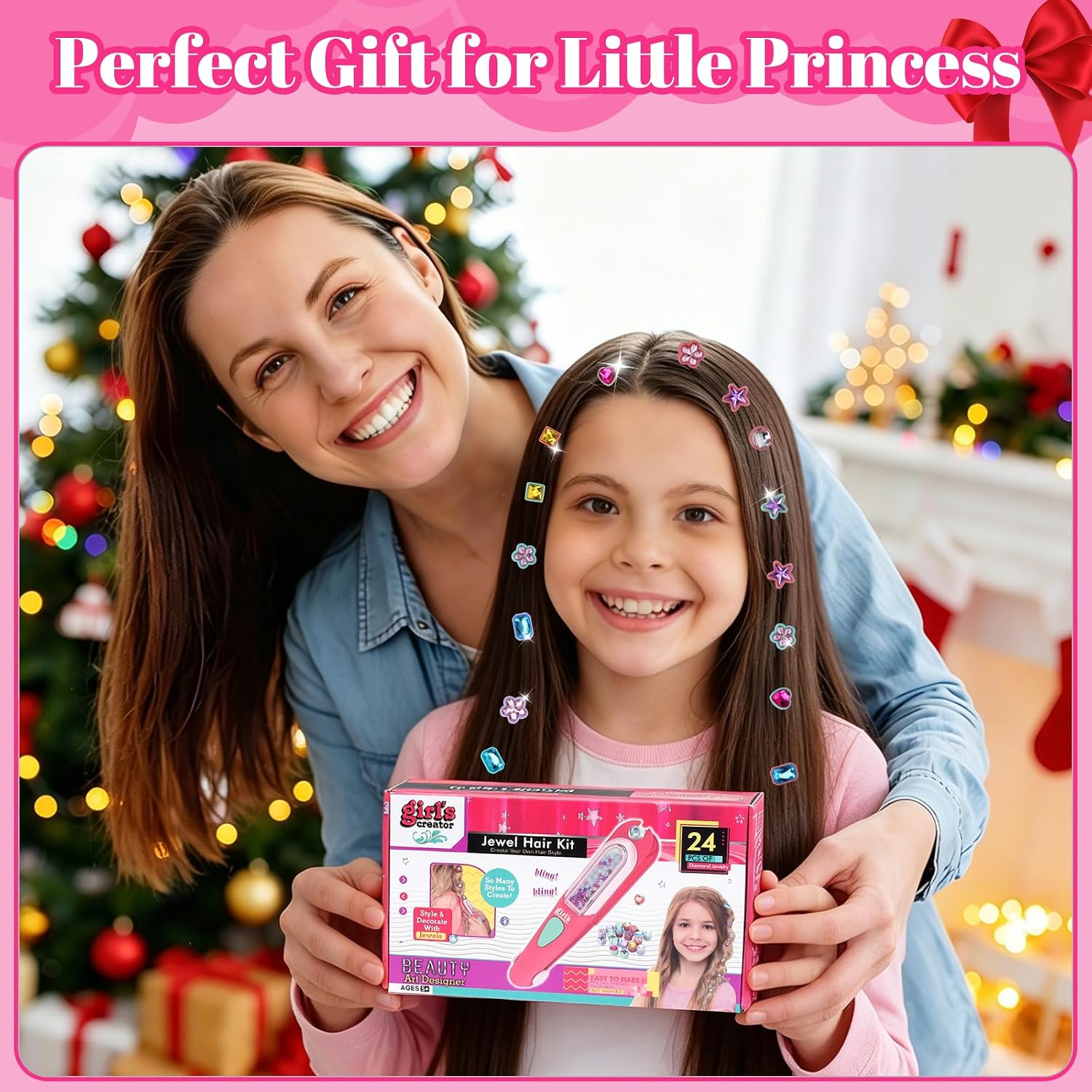Thumbnail 5 de Hair Gem Stamper Kit for Girls aged 5–12 – Sparkling DIY Hair Accessories