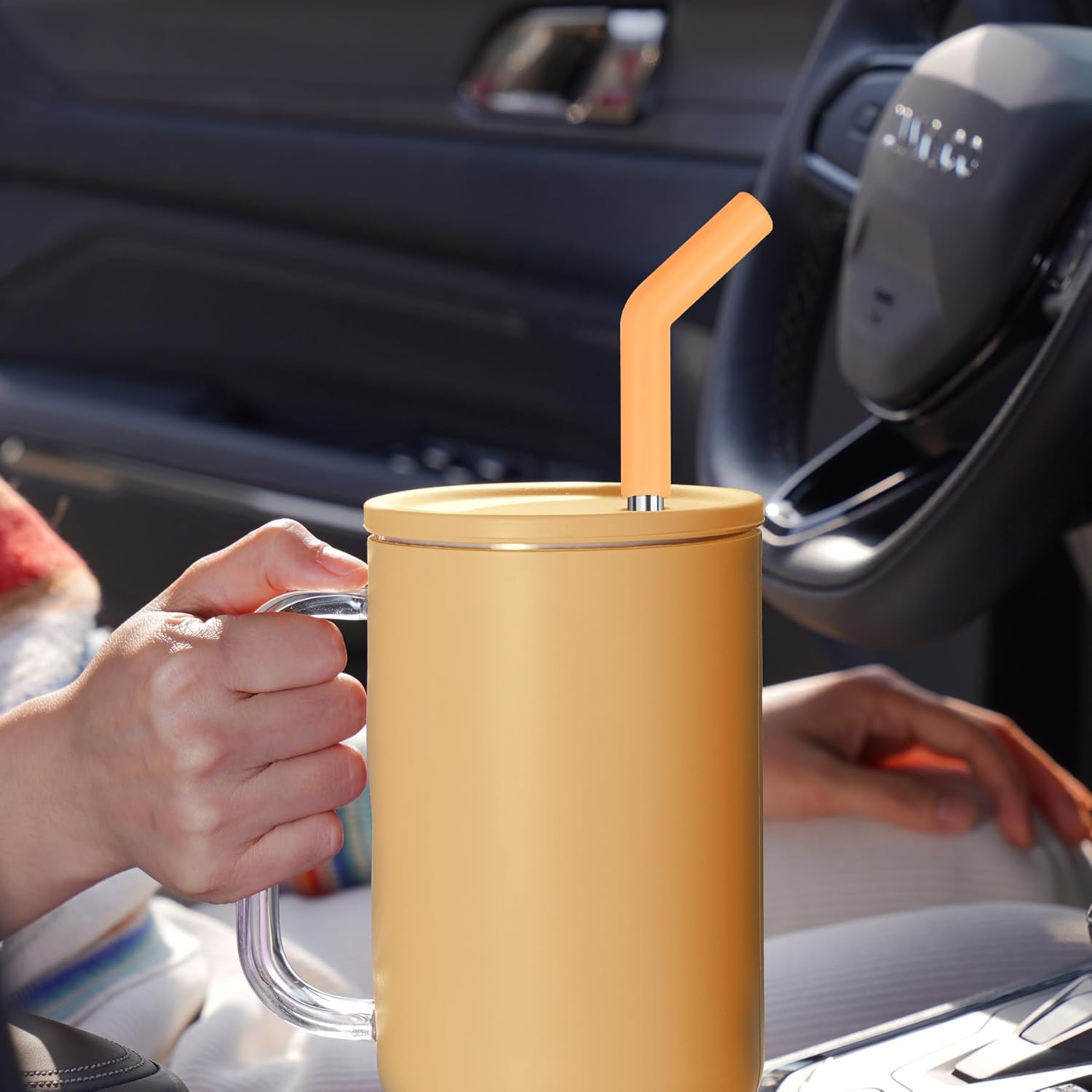 Thumbnail 6 de Tomorotec 6er-Set Edelstahl Strohhalme für Stanley Quencher Tumbler – 3 Längen, Silikonspitzen & Reinigungsbürsten (Regenbogen)
