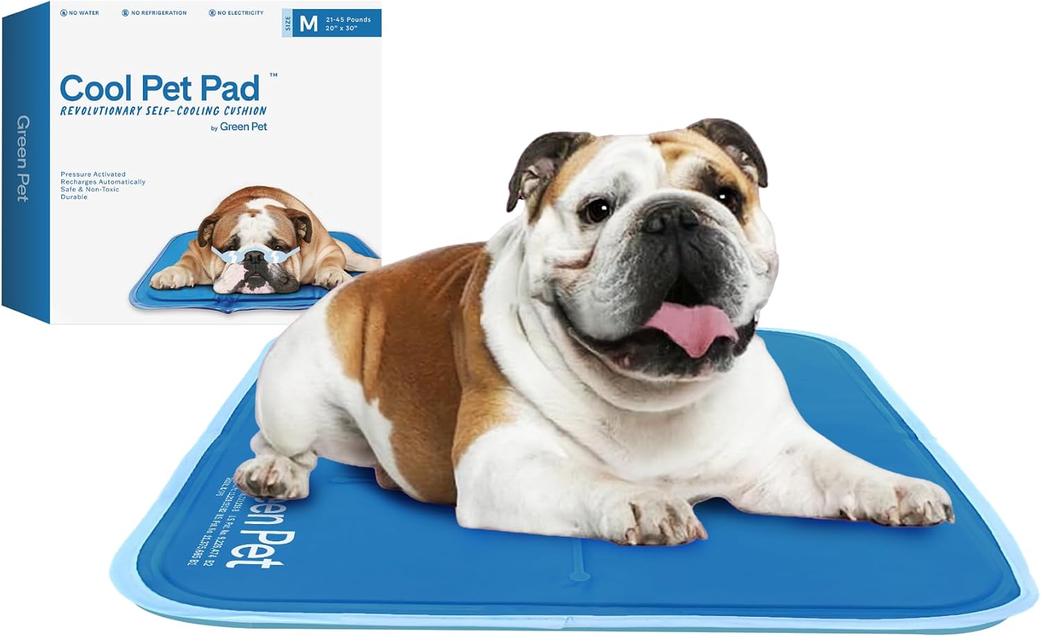 Detalle de TheGreenPetShop żelowa mata chłodząca dla psa 76,2 × 50,8 cm
