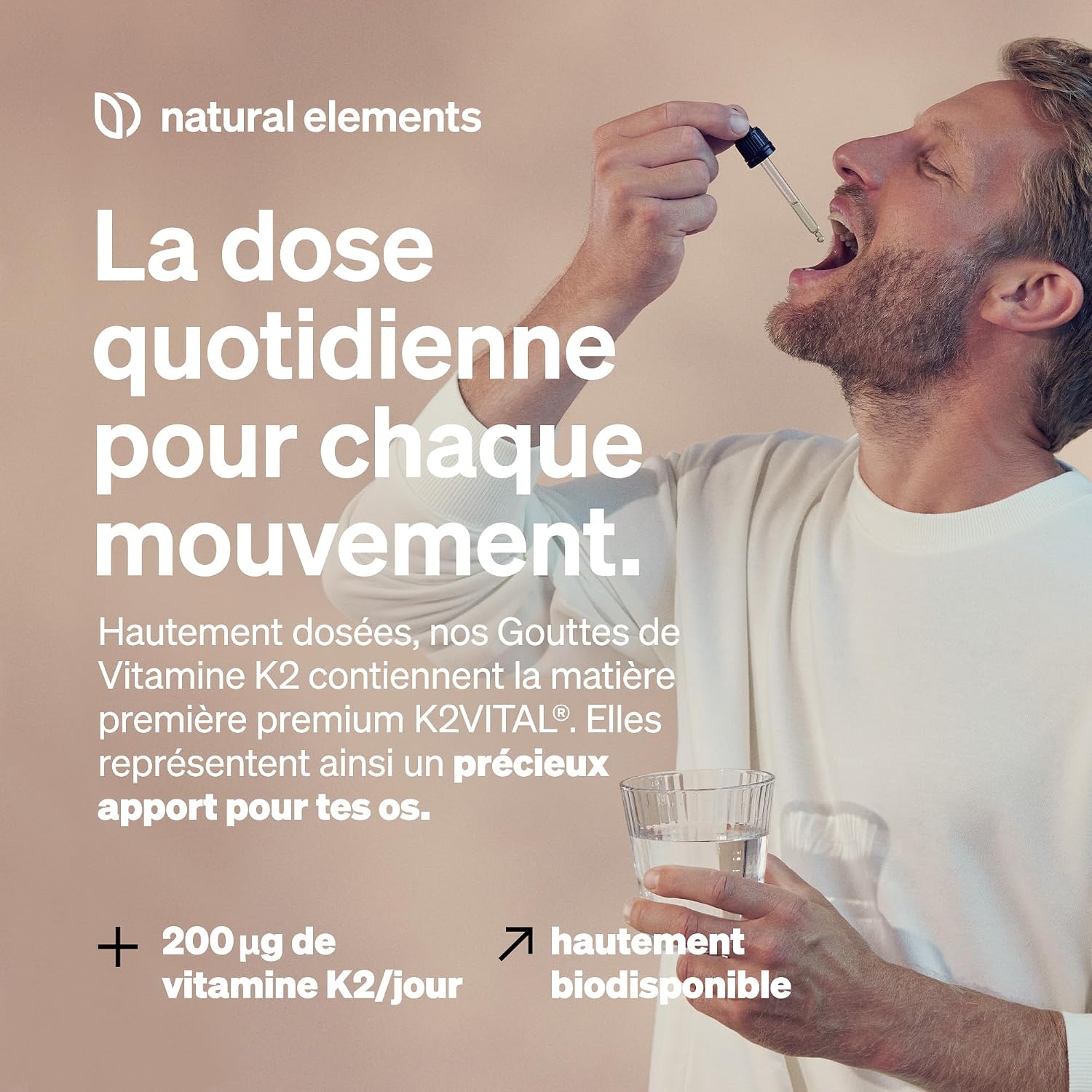 Thumbnail 3 de Vitamine K2 MK-7 200 µg (1 700 gouttes / 50 ml) – all-trans >99,7% – 100% végan