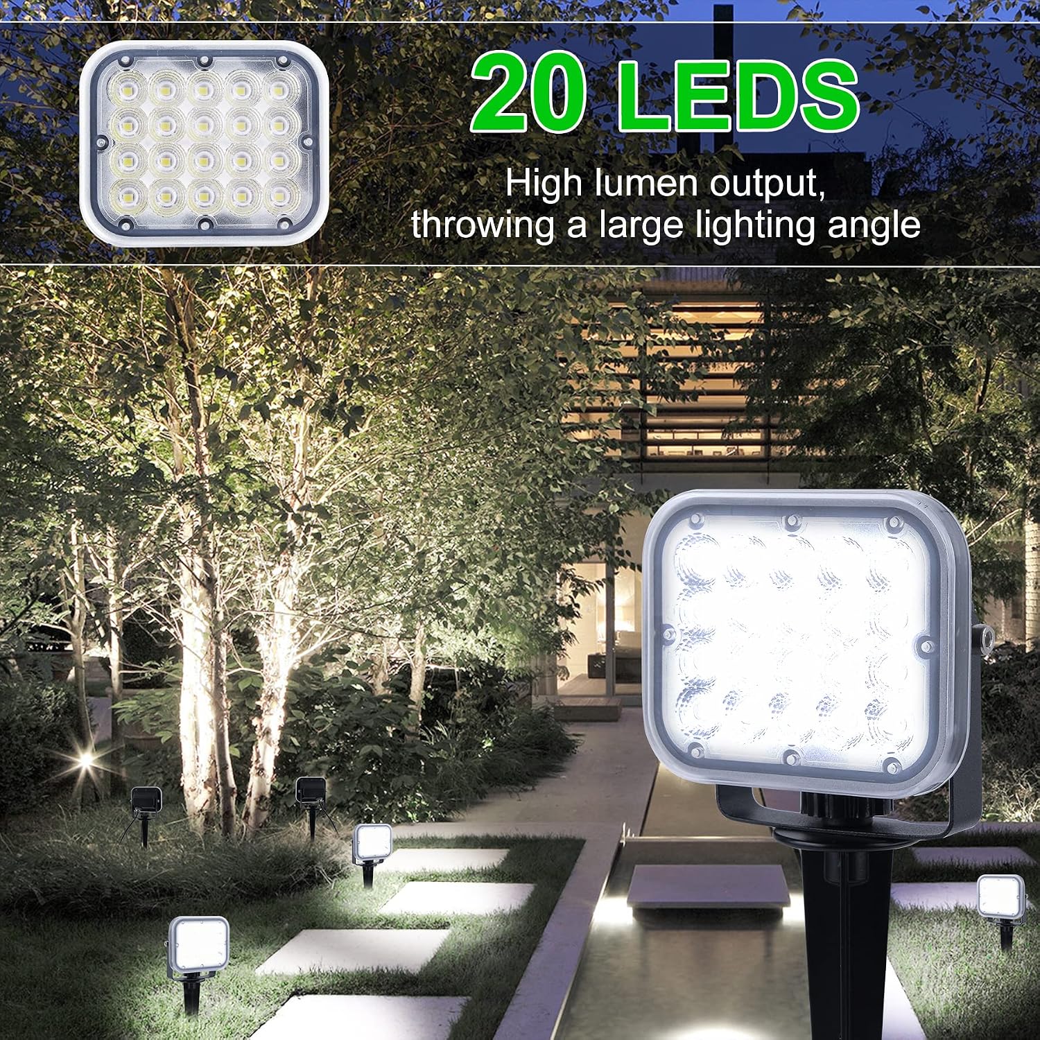 Detalle de NATPOW Garden Lights 6000K LED