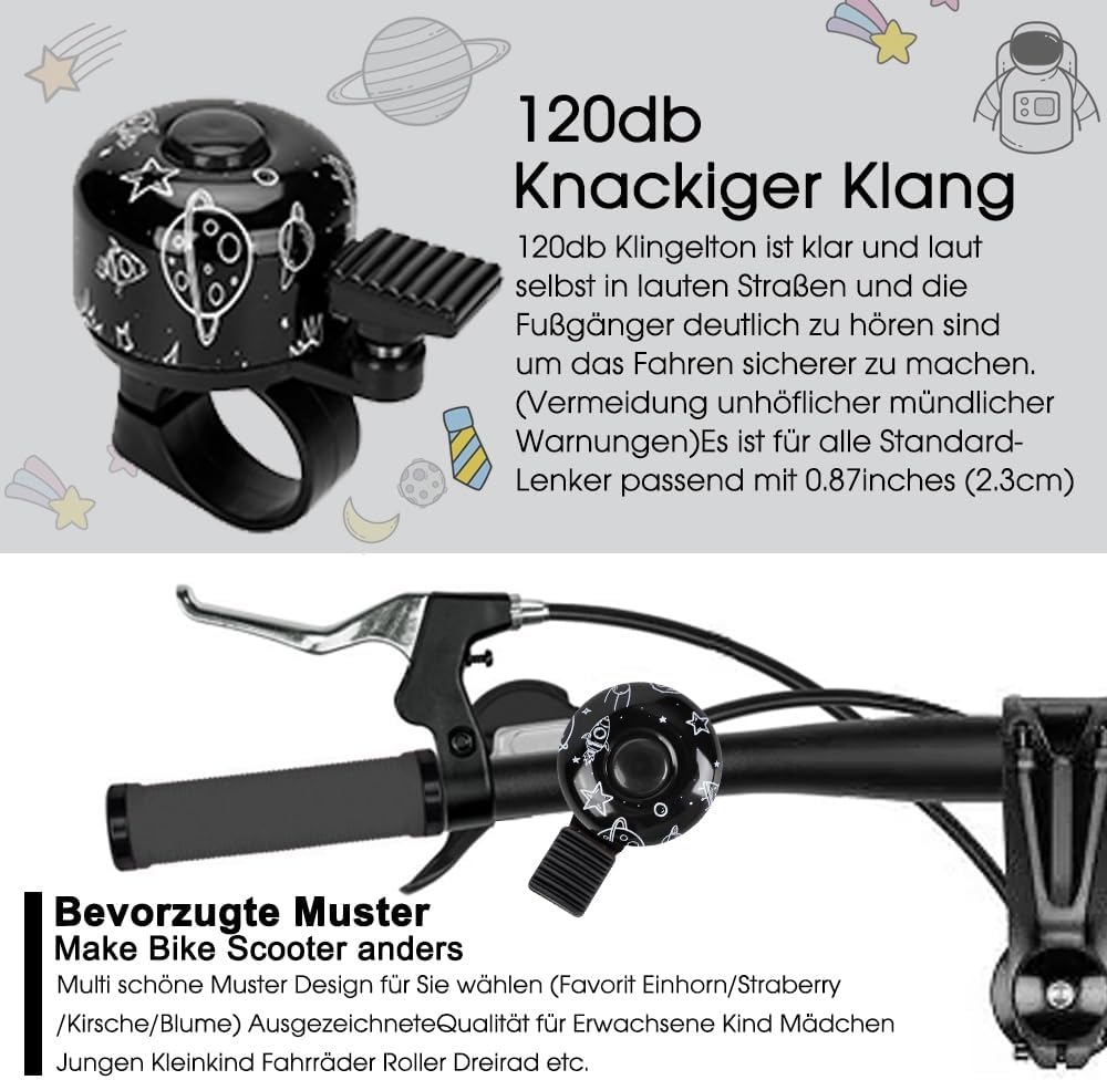 Thumbnail 1 de Kinder-Fahrradklingel 120 dB – Mini-Laut Fahrradklingel für Kinder, Jungen, Mädchen & Erwachsene