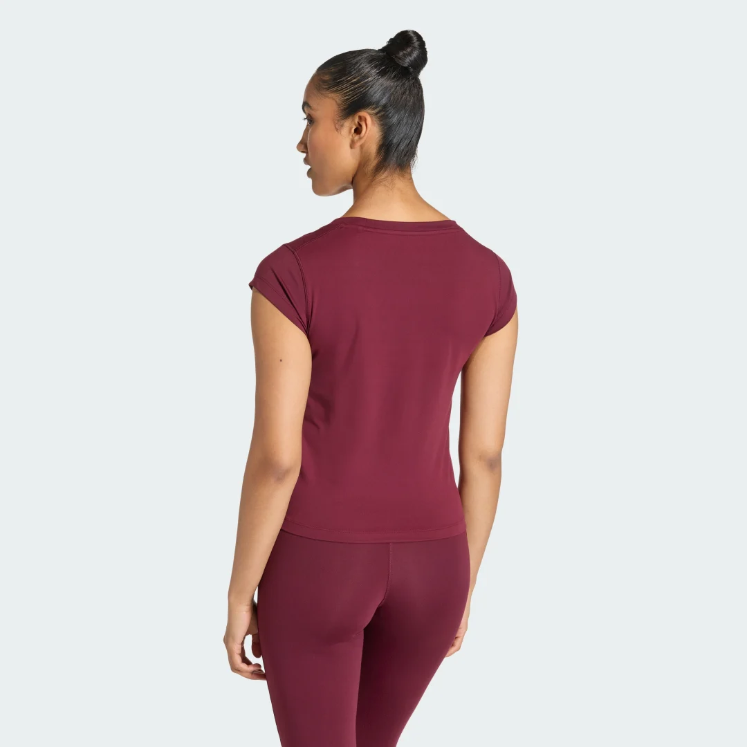 Detalle 2 de Camiseta corta Hyperglam de Adidas – Burgundy