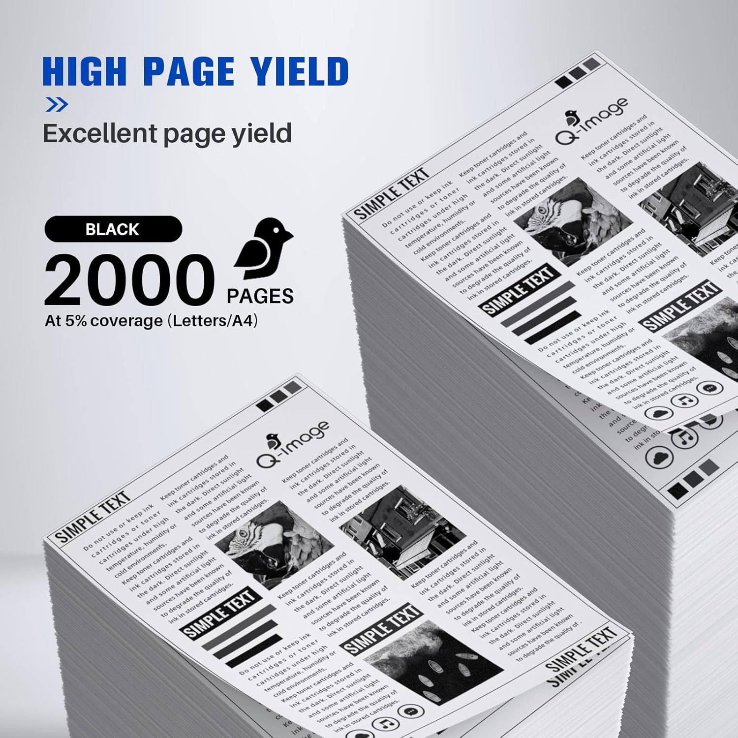 Thumbnail 2 de Q-image 142X (W1420X) cartouche de toner noir avec puce – lot de 2 compatible HP LaserJet MFP M140 / M139 / M110W