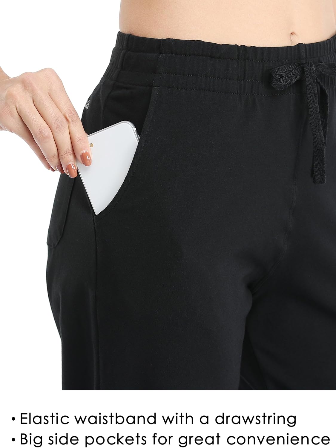 Detalle 2 de WILLIT Damen Shorts Bermuda aus Baumwolle – 10" Innennaht, Taschen, sportlich-lounges Fit
