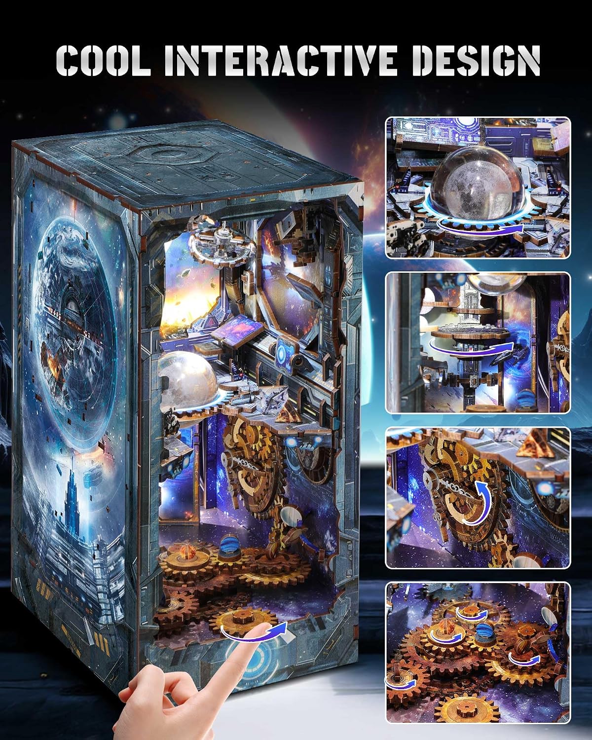 Thumbnail 4 de RONSTONE Book Nook Kit DOOMSDAY STARSHIP