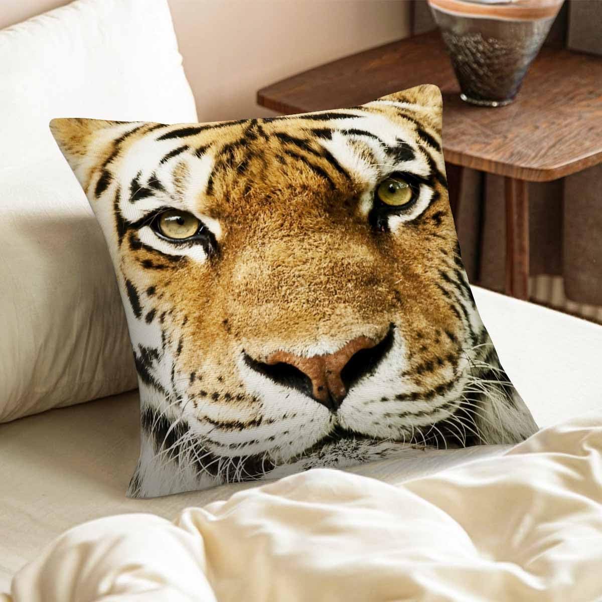 Thumbnail 5 de GSRONY Tiger Throw Pillow Covers (Yellow Tiger Face) 18x18 inches