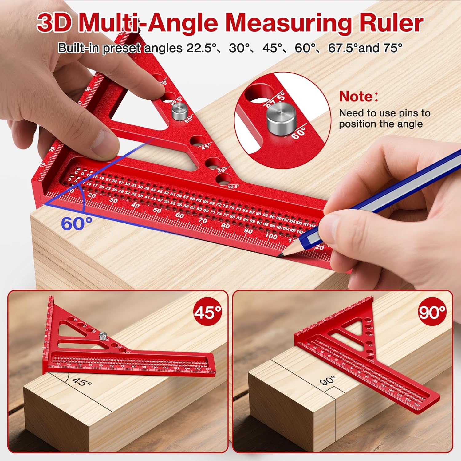 Thumbnail 3 de Preciva 3D-Mehrwinkel-Winkelmesser ±0,2 mm