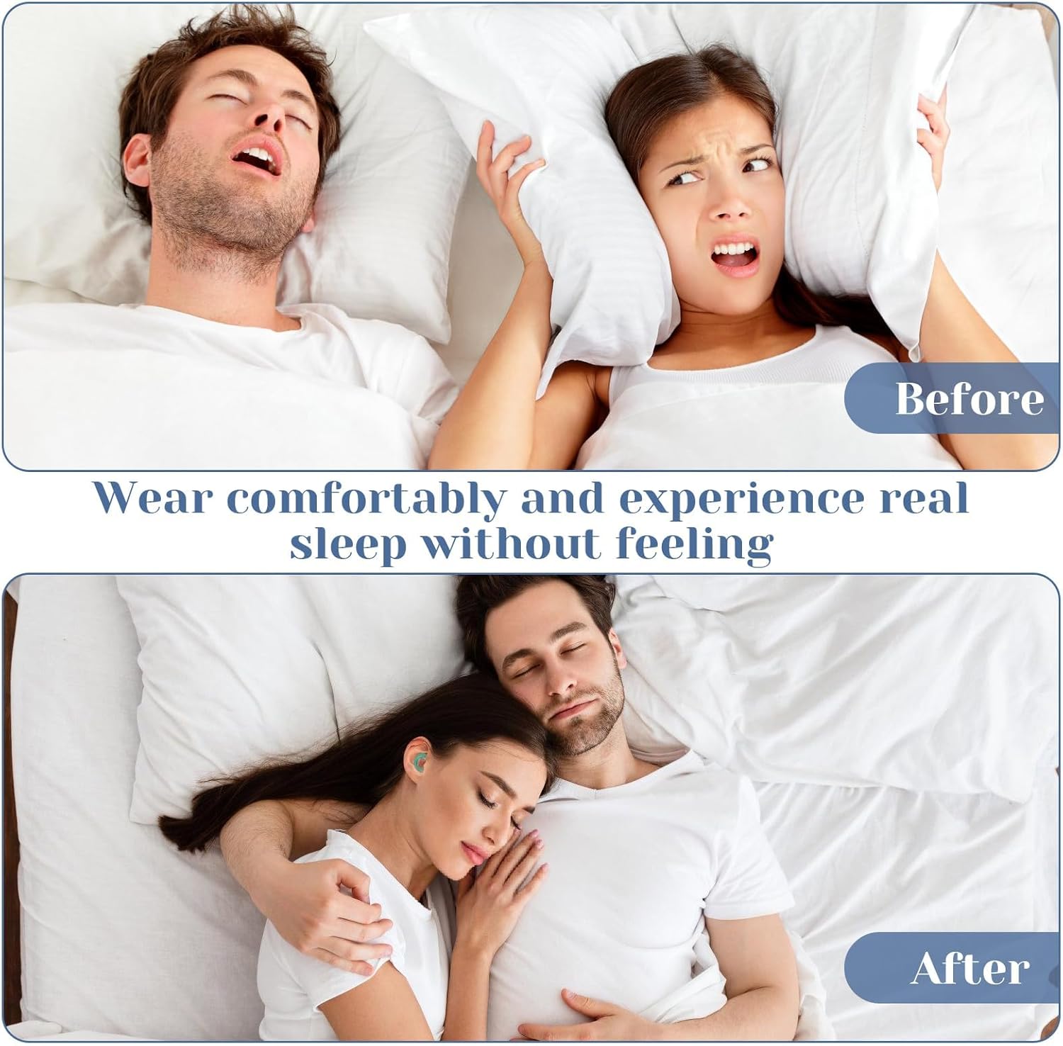 Detalle de Yagaspantery 4 tailles Quiet – bouchons d’oreille en silicone réutilisables pour dormir, voyager et festivals