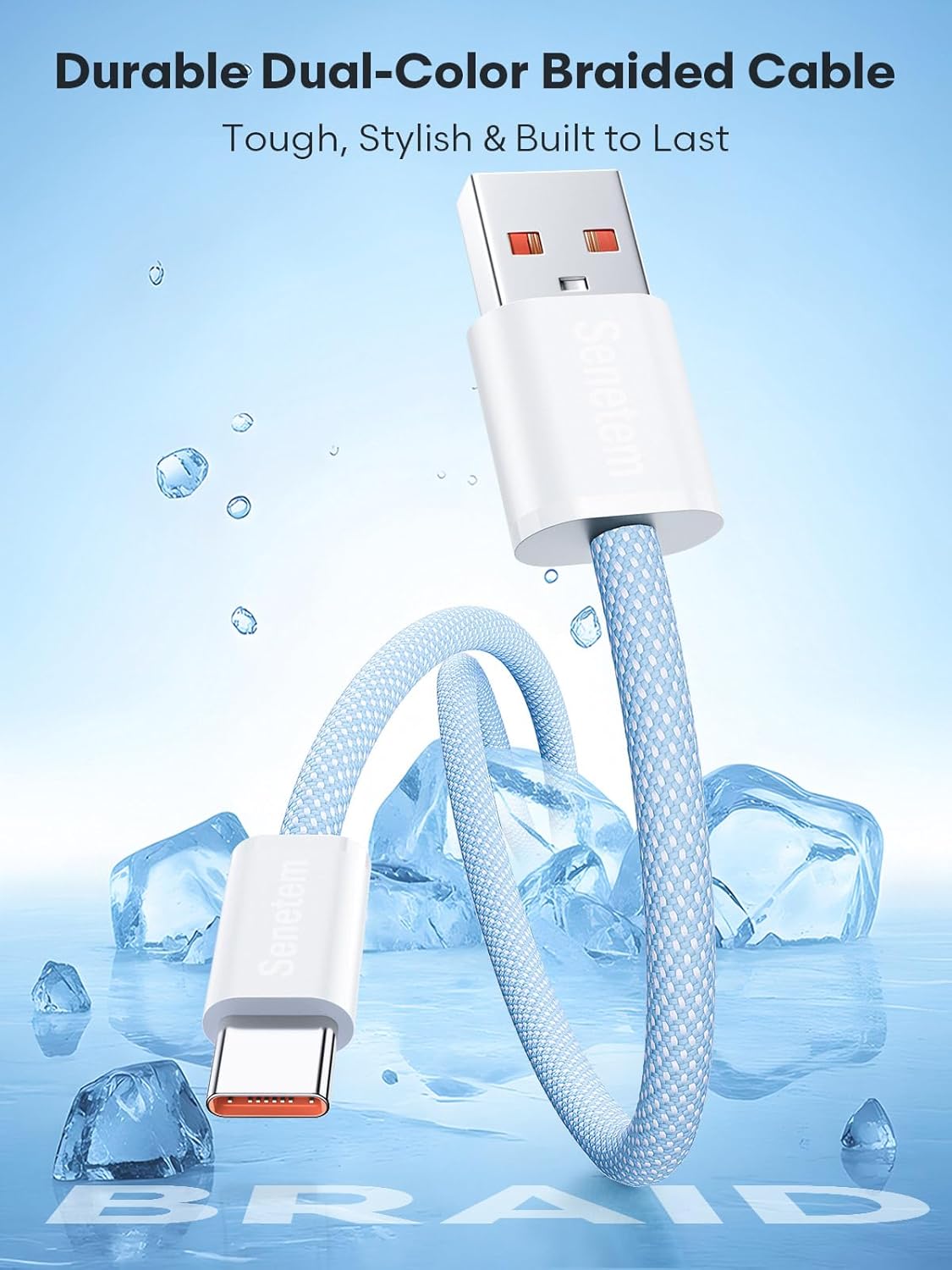 Thumbnail 2 de Senetem USB C Cable 3FT 3-Pack USB-C charger cord