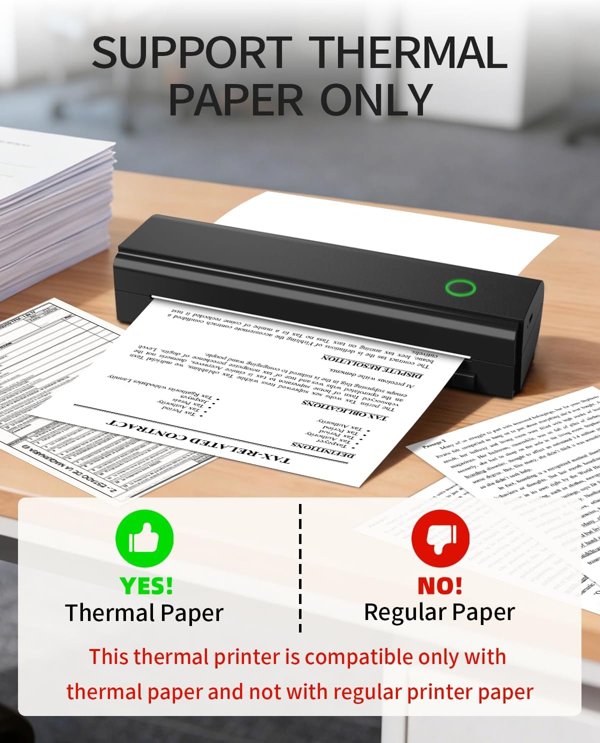 Detalle de NDYIN N80 Wireless Thermal Printer 8.5"