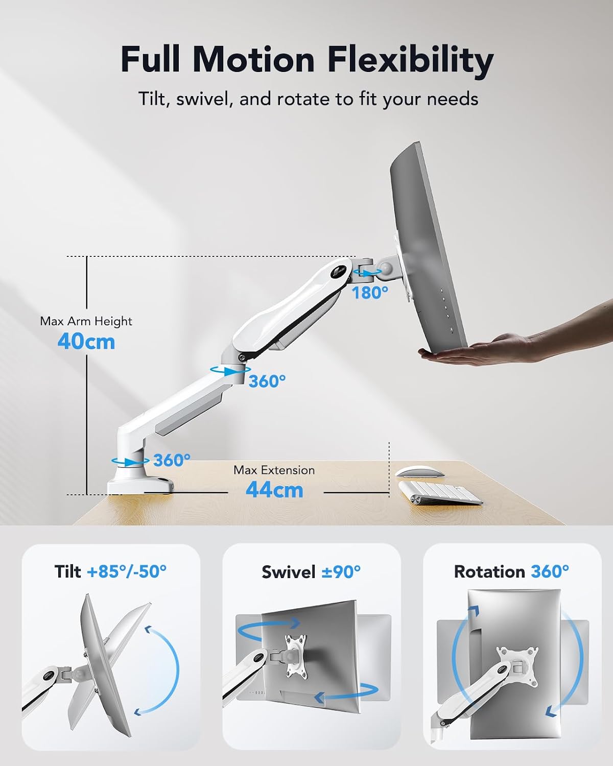 Detalle 2 de HUANUO Monitorhalterung VESA 75/100 für bis 32 Zoll