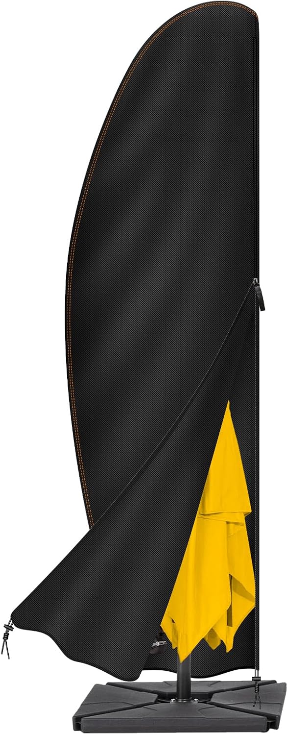 Thumbnail 6 de Raword Housse Parasol Déporté en Tissu Oxford 420D – Étanche et Fermeture éclair, Noir (2,7–3,4 m)