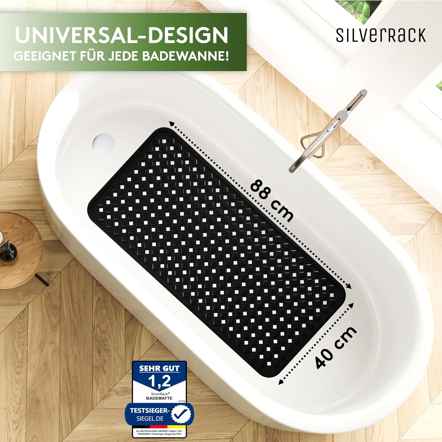 Detalle 2 de SilverRack Tapis de bain 88 x 40 cm