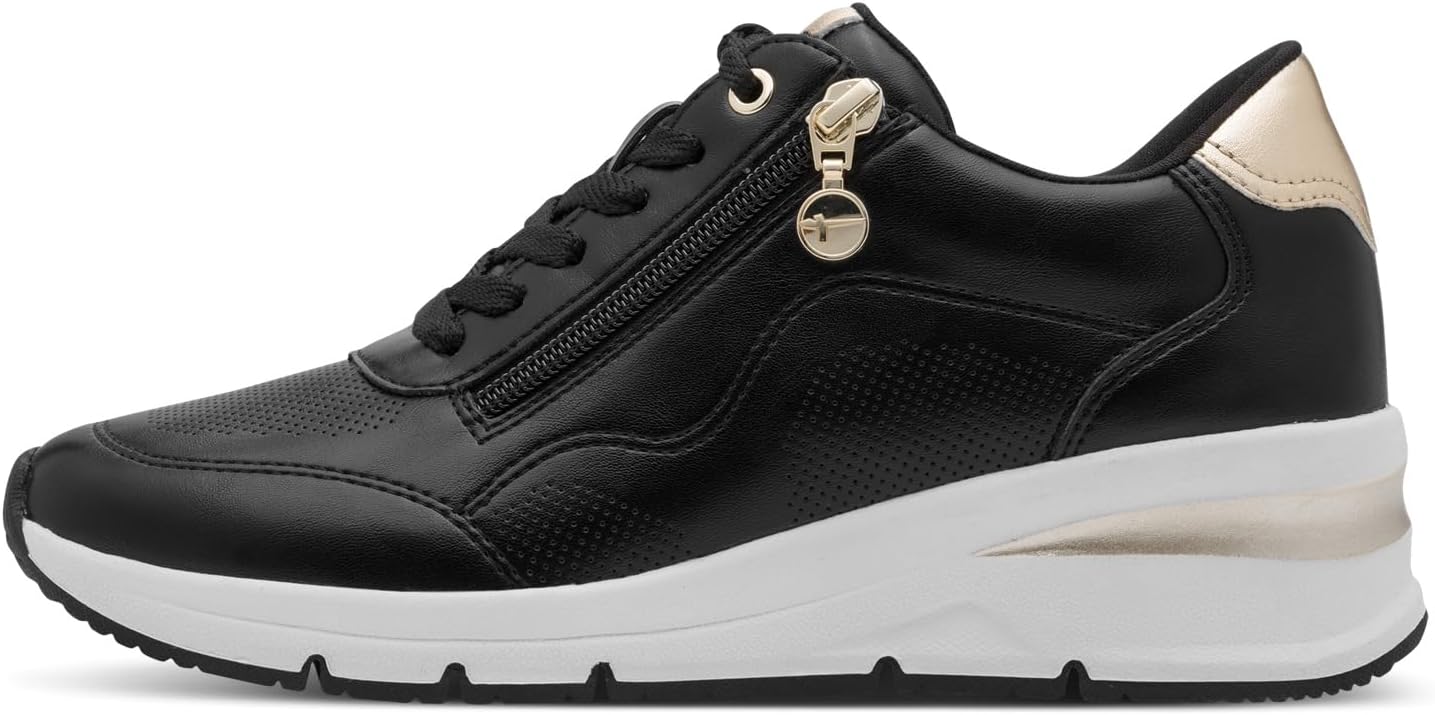 Detalle de Tamaris 1-23794-45 låga sneakers för dam med vit yta
