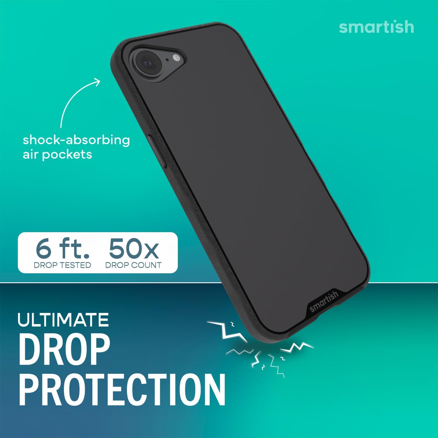 Thumbnail 1 de Smartish Gripmunk Magnetic Slim Case for iPhone 17e/16e with MagSafe (Black Tie Affair)