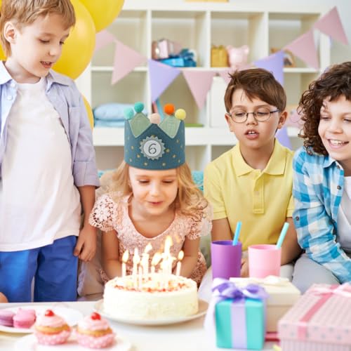 Thumbnail 6 de URAQT Corona Cumpleaños para Infantil con Números Intercambiables (1–9) y Ajuste Personalizable