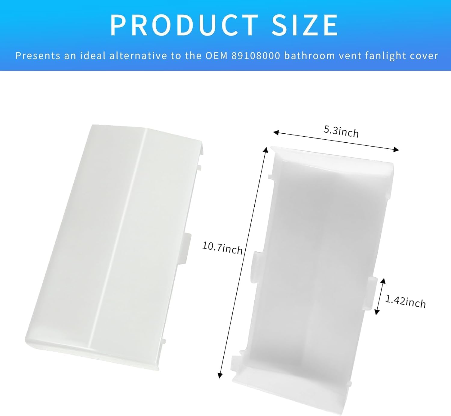 Detalle de PLCHXFYJR YBZ01 89108000 Bathroom Fan Light Lens Cover, ABS (2)