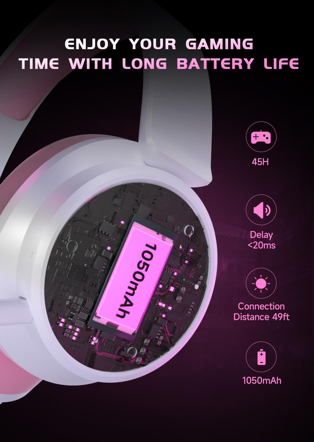 Thumbnail 4 de Captain 200 Wireless Gaming Headset: flexible cross‑platform comfort with long battery life