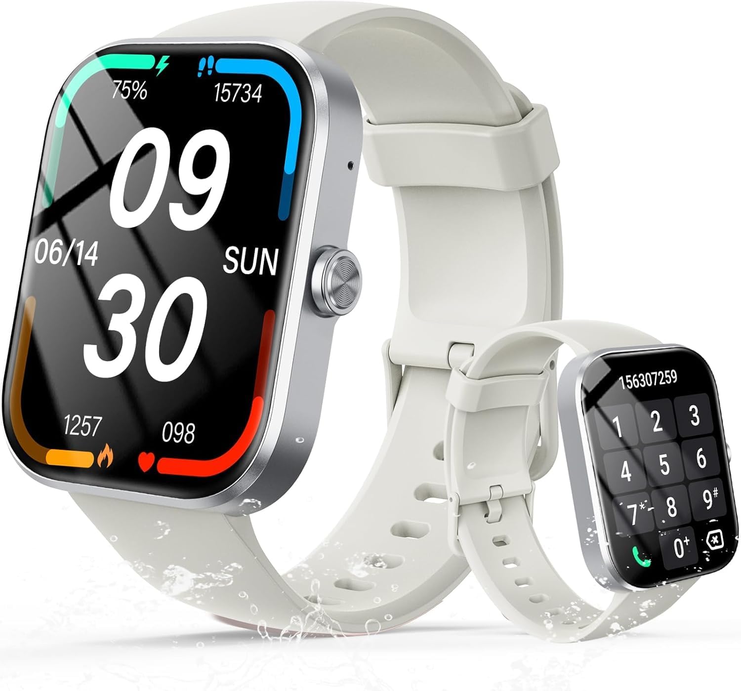 Detalle de Smart Watch for Men & Women with 1.91" HD Screen, Bluetooth Calling, IP68 Waterproof