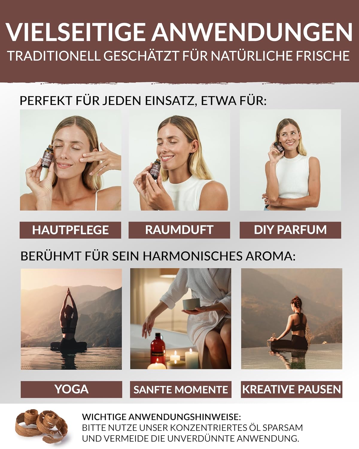 Detalle de Heldengrün BIO Zedernholzöl (100% Naturrein) – Duftöl aus echtem Zedernholz, waldig & harzig-weich