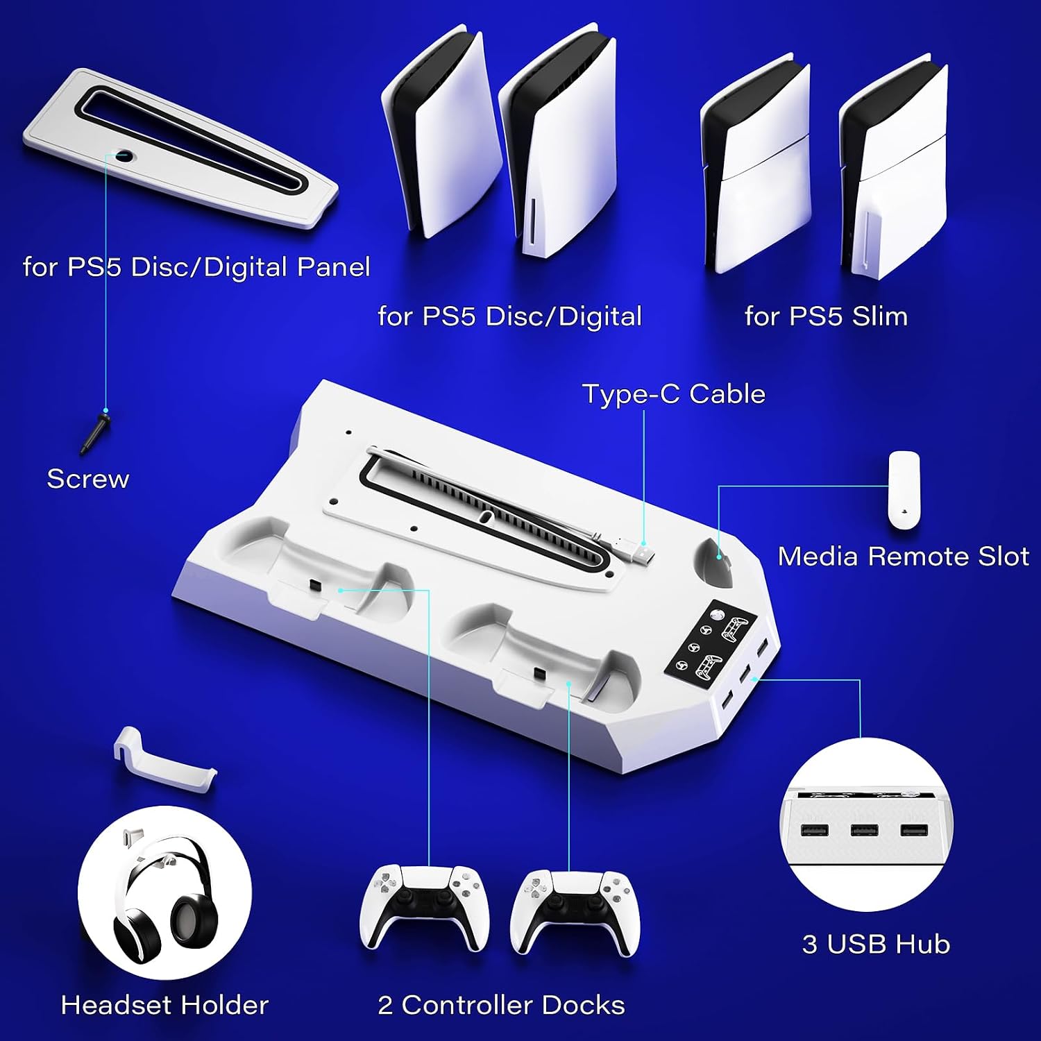 Thumbnail 4 de Cooling Station for PS5 3-Level Fan