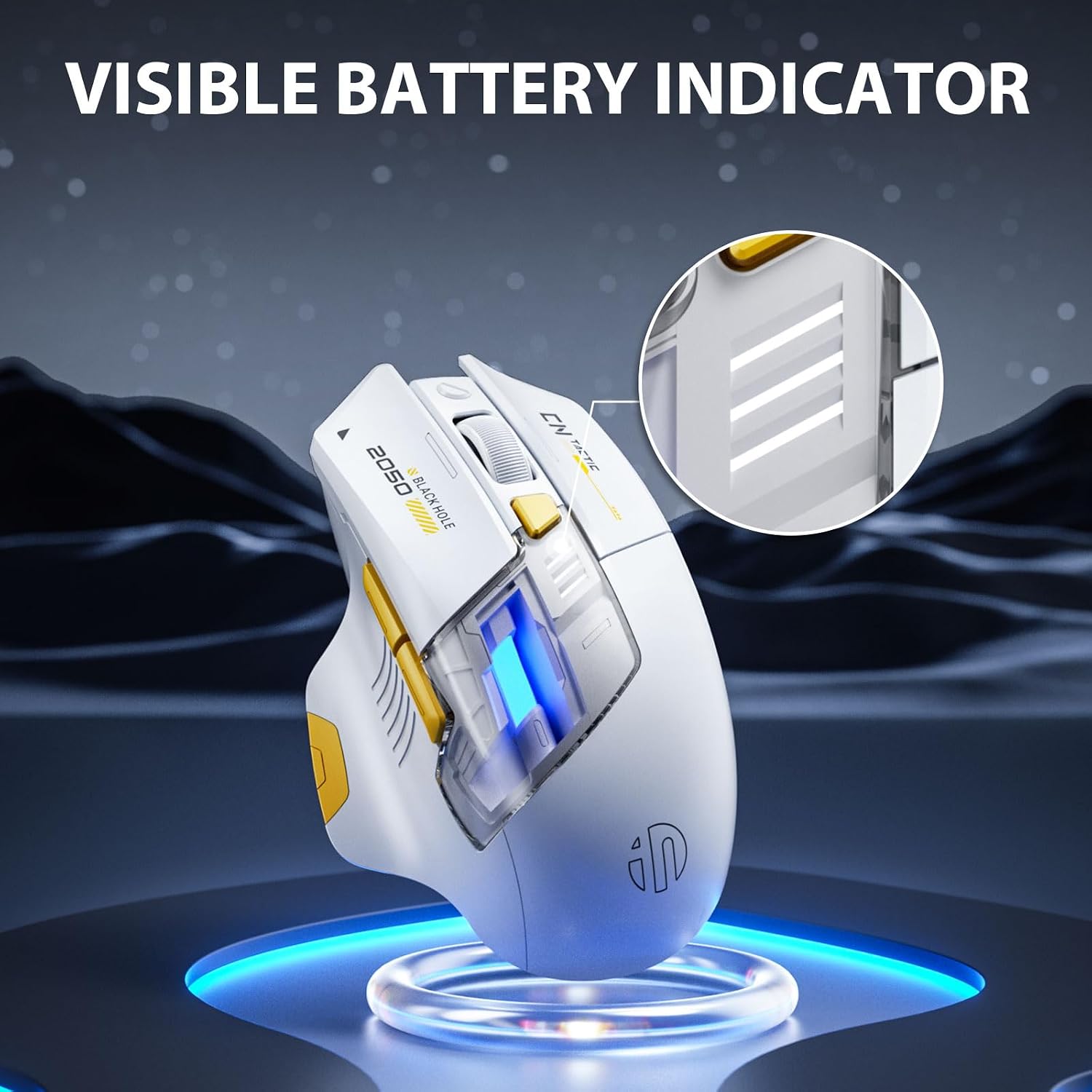Thumbnail 3 de INPHIC A9 Explorer: Dual-Mode Bluetooth Mouse with 2400 DPI and Quiet Buttons