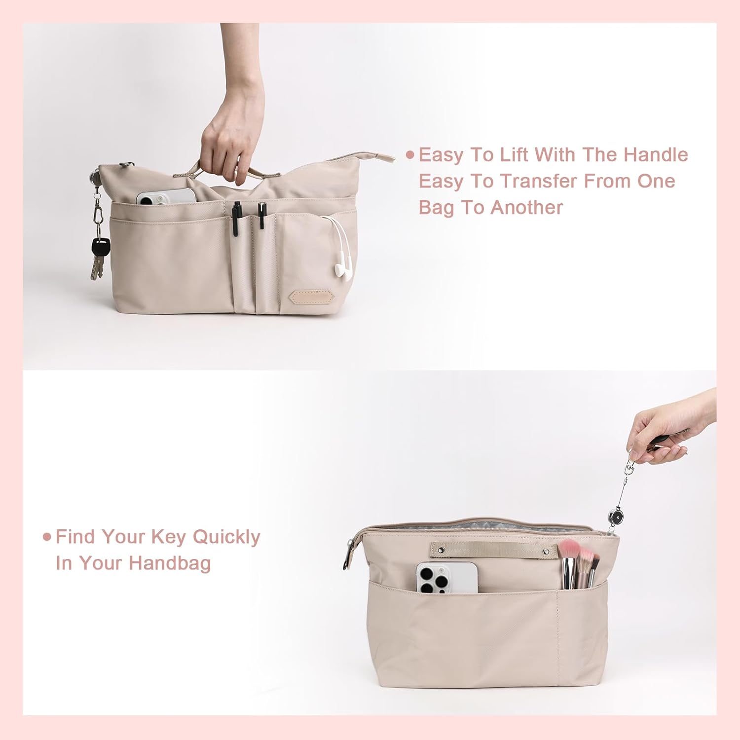 Thumbnail 4 de GADITIEK Bag Organiser for Longchamp Le Pliage Large, 15-pocket tote organiser