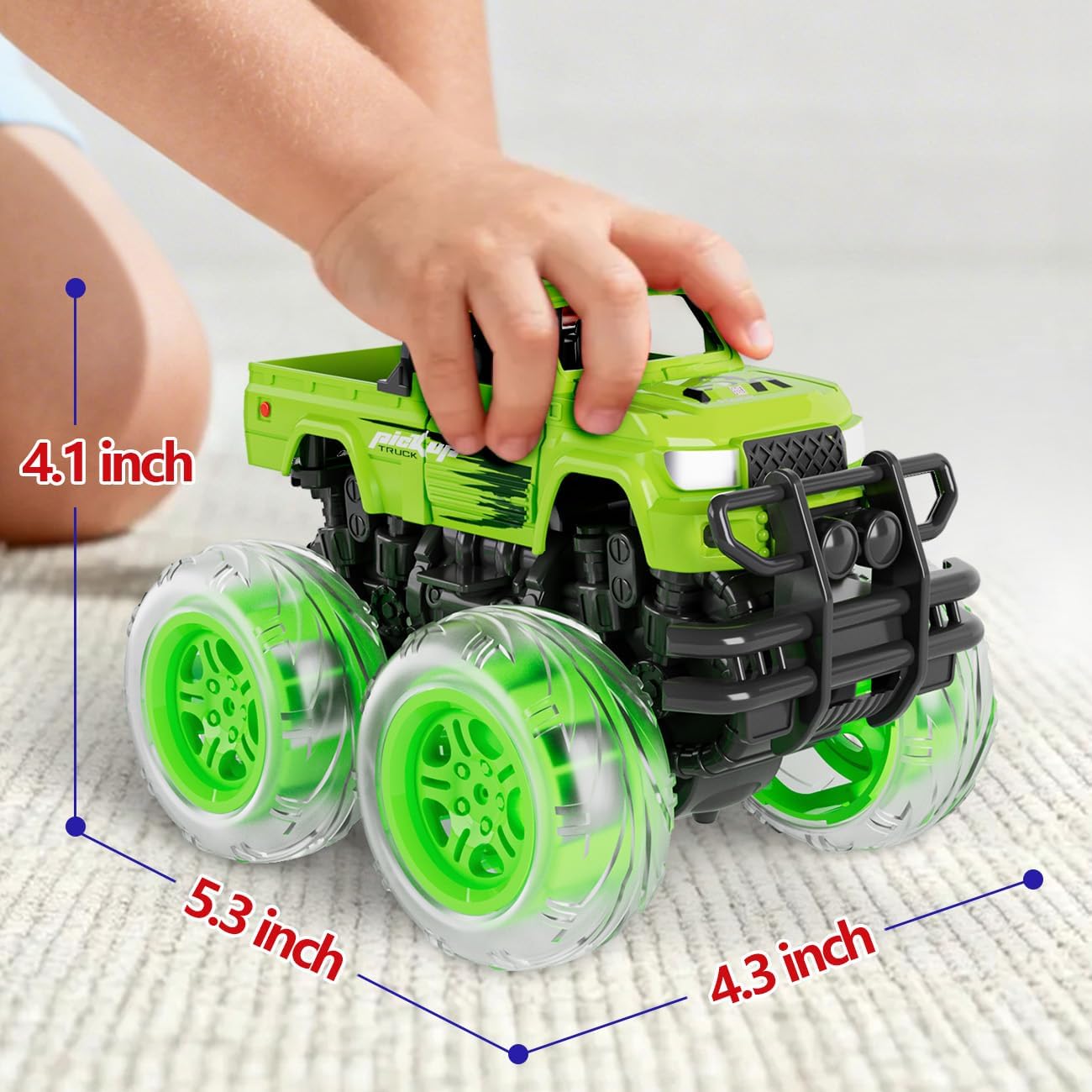 Thumbnail 5 de Winstico 2 Pack Monster Truck light-up cars for toddlers