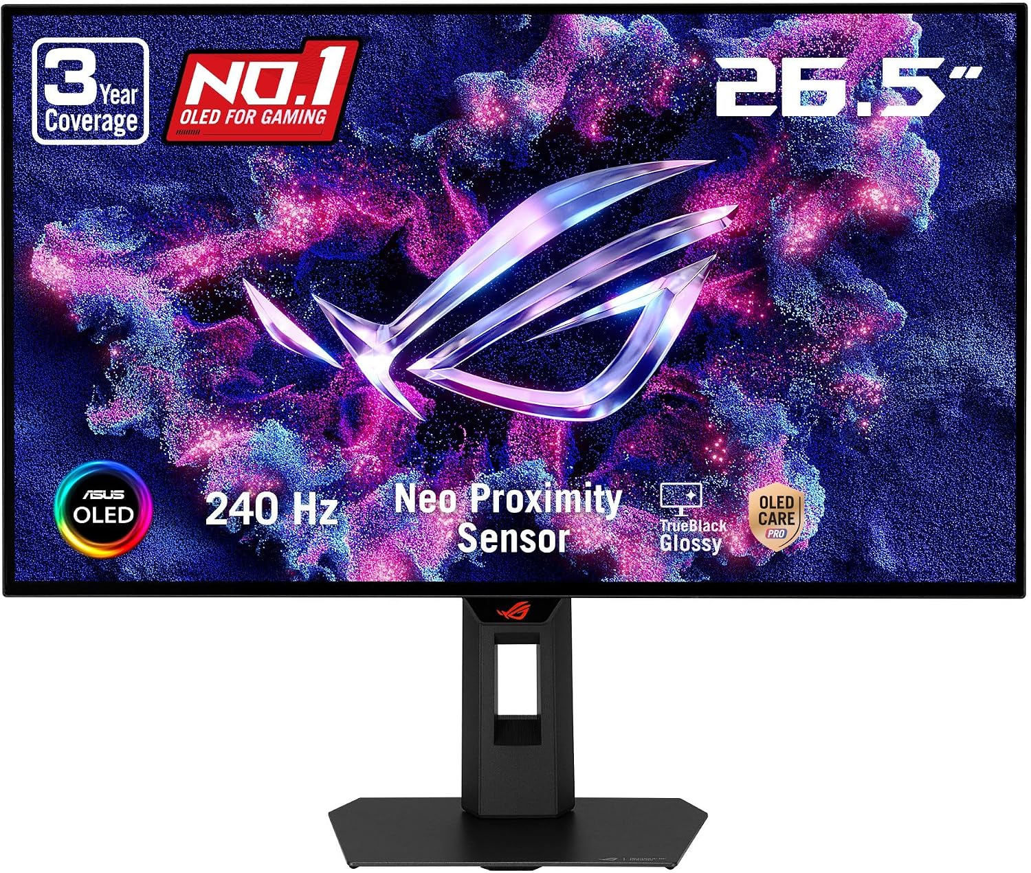 Detalle de ASUS ROG Strix 27" OLED Gaming Monitor (XG27AQDMGR) — 26.5" viewable, QHD, 240 Hz