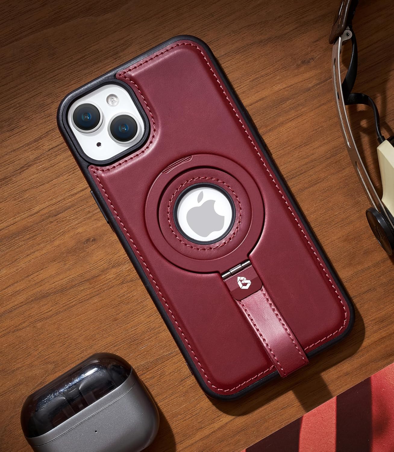 Thumbnail 5 de BUTAIGA Leather Case for iPhone 15 Plus/14 Plus with Stand