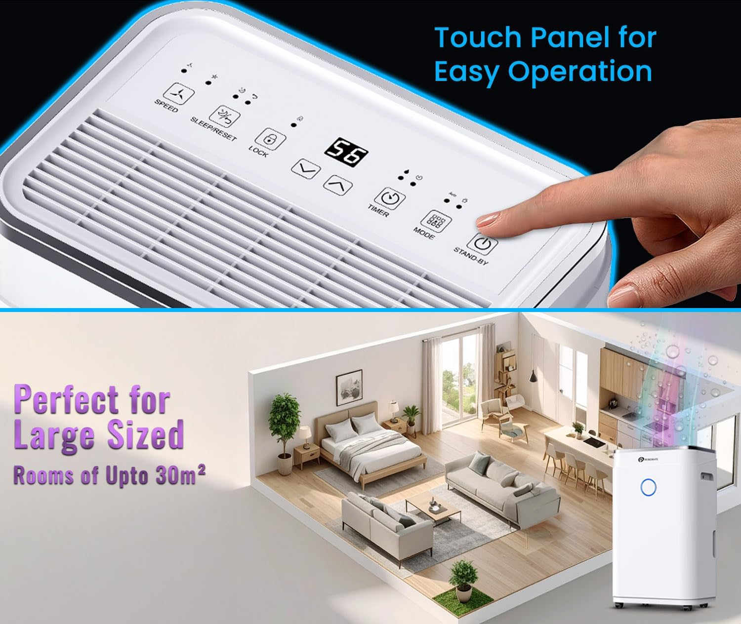 Thumbnail 5 de PureMate 20L Smart WiFi dehumidifier 6.5L tank 💧