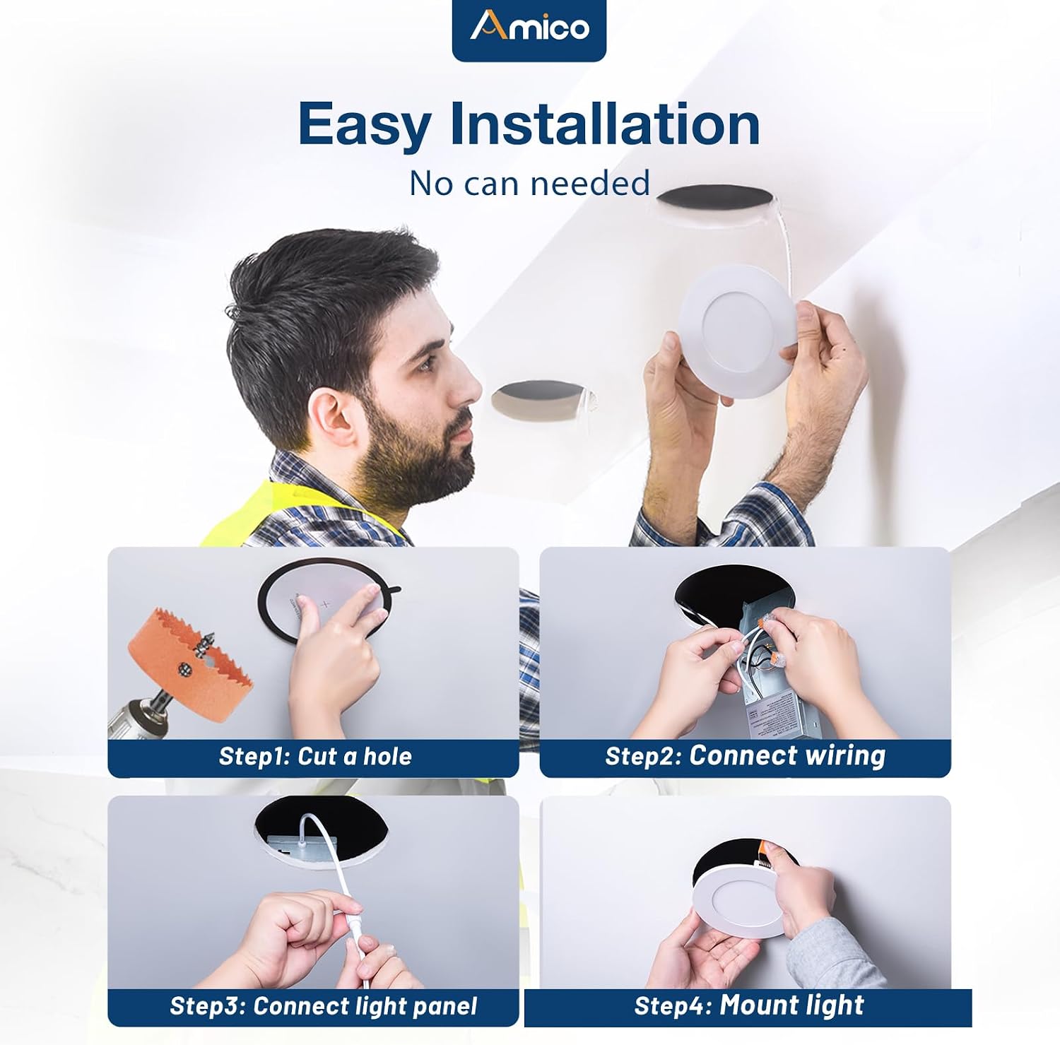 Thumbnail 3 de Amico 3-Inch LED Recessed Lights