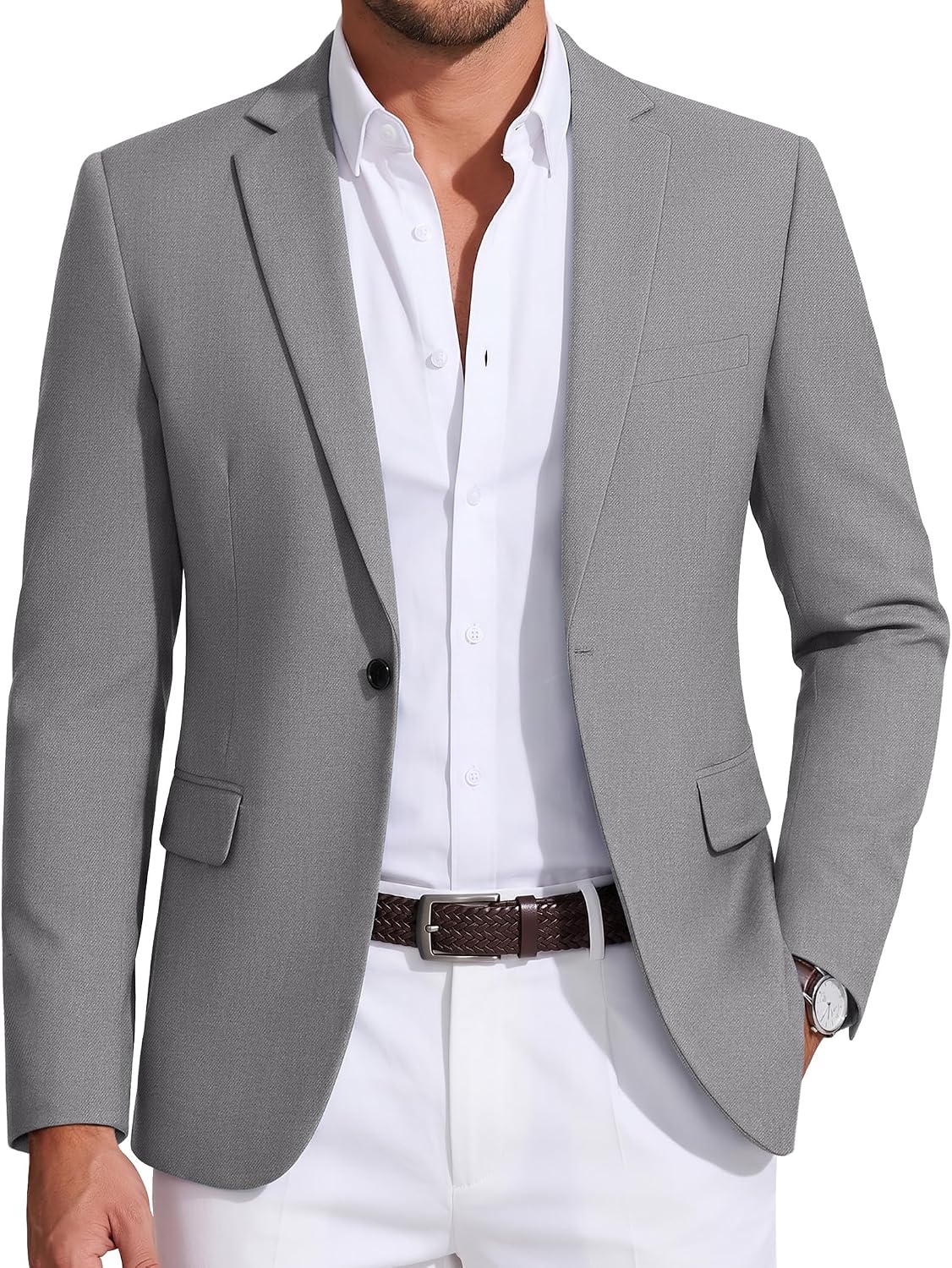 Detalle de COOFANDY Men’s One-Button Sport Coat Casual Blazer Jacket