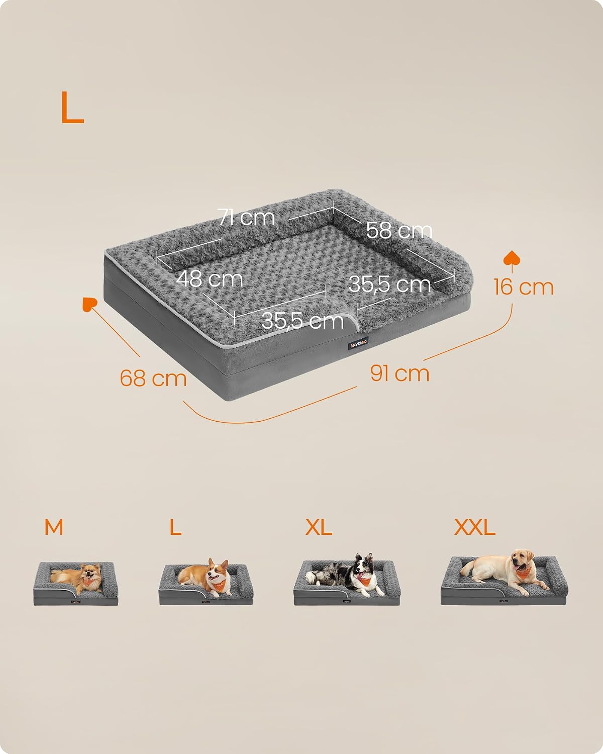 Thumbnail 4 de Feandrea Large Orthopedic Memory Foam Dog Bed