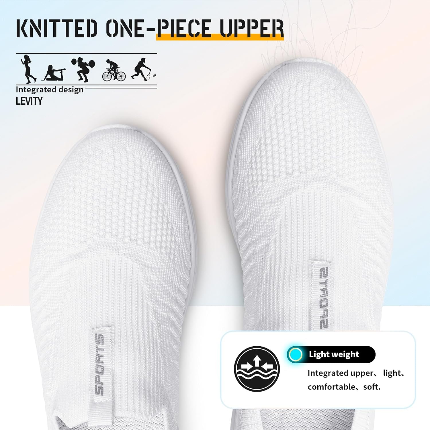 Thumbnail 6 de Baskets slip-on femme respirantes en maille – Femme Basket Mode Respirantes, confort pour sneakers