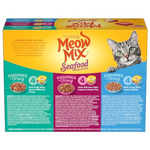 Thumbnail 7 de Meow Mix Seafood Favorites Wet Food Variety Pack, 12 Cups