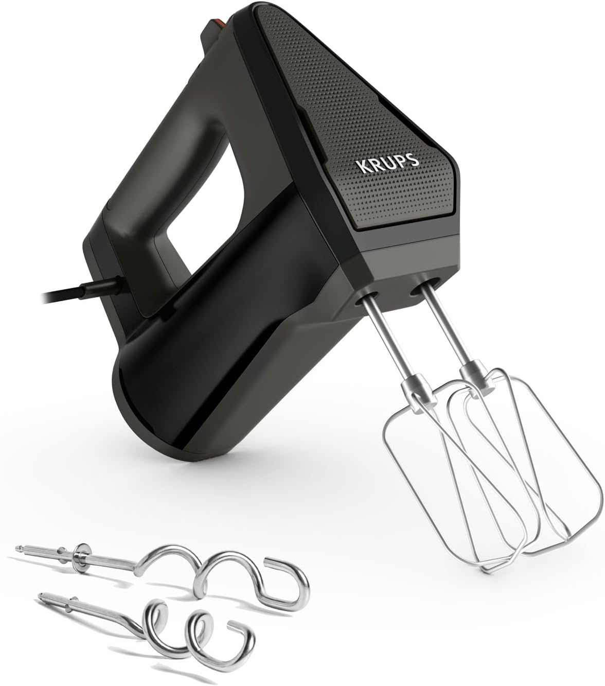 Detalle de Krups F60858 3 MIX 7000 Handmixer 60 Jahre Edition – 500 W, ergonomischer Griff und langes Kabel