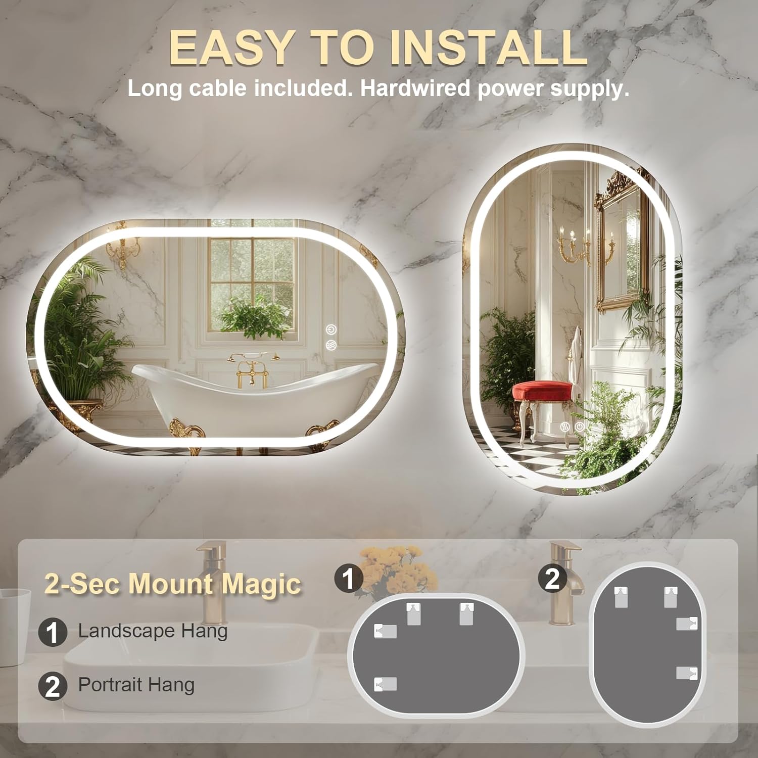 Thumbnail 6 de PINNIP Specchio bagno LED 100 x 60 cm