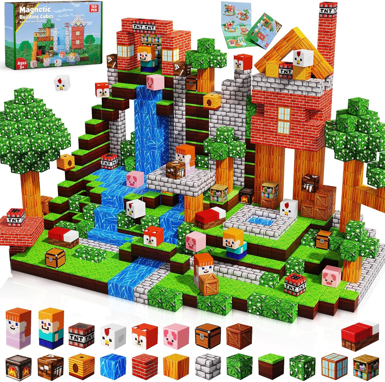 Detalle de Goody King Magnetic Building Blocks 150PCS 🧱