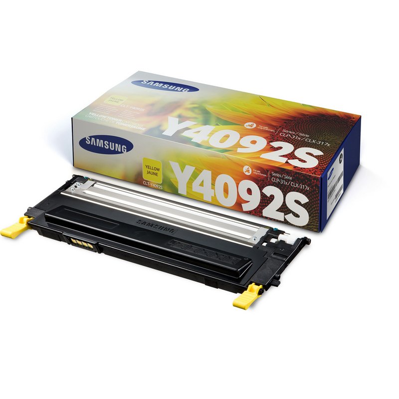 Detalle de Samsung Toner CLT-Y4092S Amarillo para CLP-310/315 y CLX-3175FN — 1000 páginas