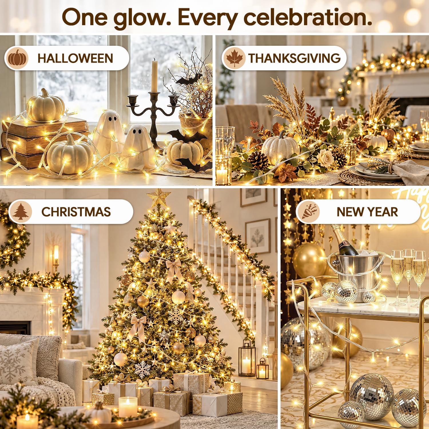 Thumbnail 6 de Christmas Fairy Lights, 100 ft