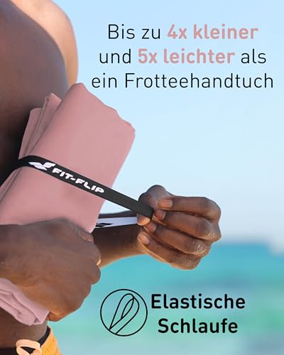 Detalle de Fit-Flip Microfaser Handtücher: Kompakt, saugstark und pflegeleicht